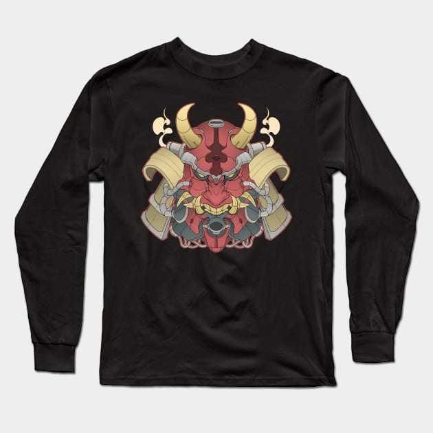 Cyber Oni Long Sleeve T-Shirt by K2Gproject